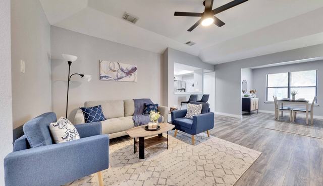 Pet Friendly! Modern 2BR w/King Bed + Fast Wi-Fi!