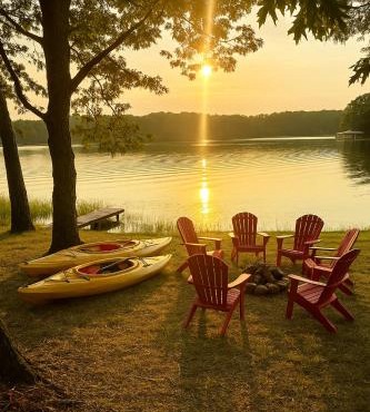 Summer Deal Lakefront FirepitDockKayaksDeck