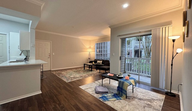 The Cozy Canvas 1-bedroom apartment with amenities in lovely Houston, No Stairs