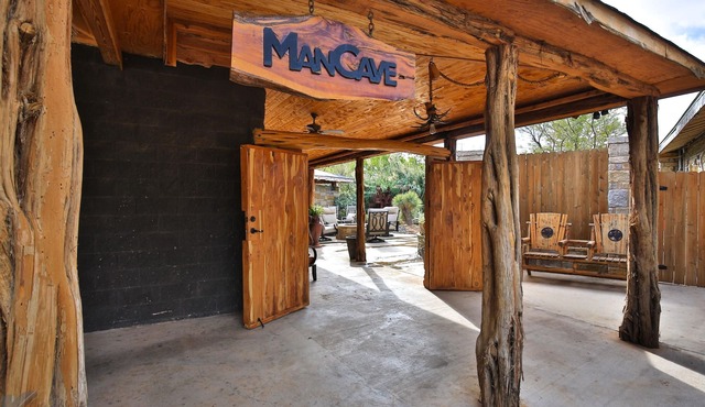 The stunning Ranch house is our ManCave