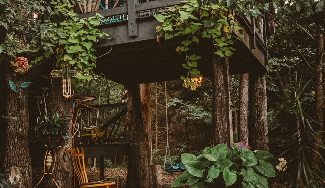 The Treehouse, with a deck for grilling and relaxation.