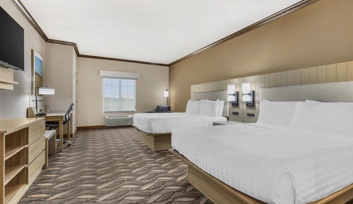 Standard Room, 2 Queen Beds, Non Smoking, Refrigerator & Microwave