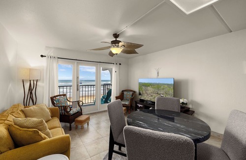 South Padre Island Condo | Hear the Waves from Beachfront Florence I #402! Dog-Friendly!